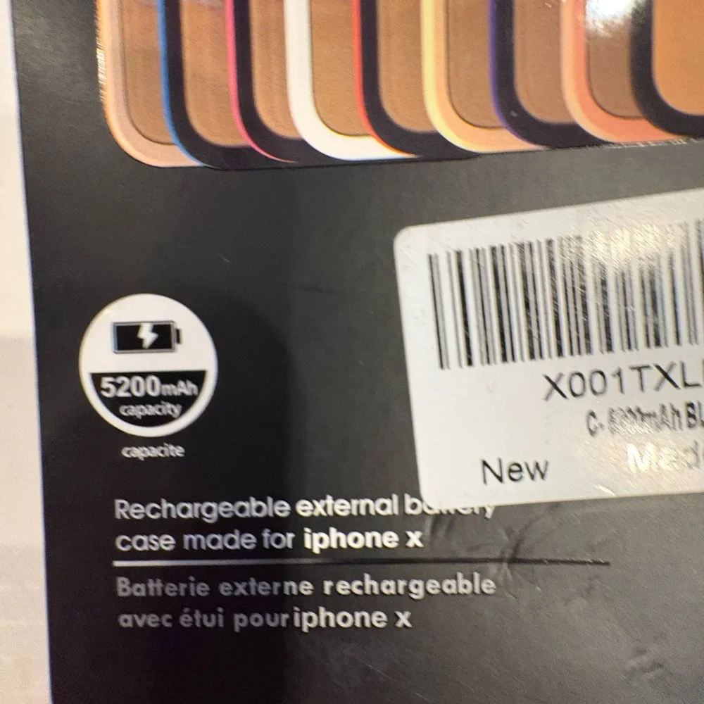 Apple iPhone X external battery case New in open box